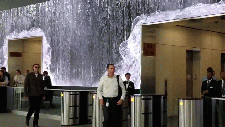 Glorious Indoor Waterfall!! Salesforce Lobby, San Francisco